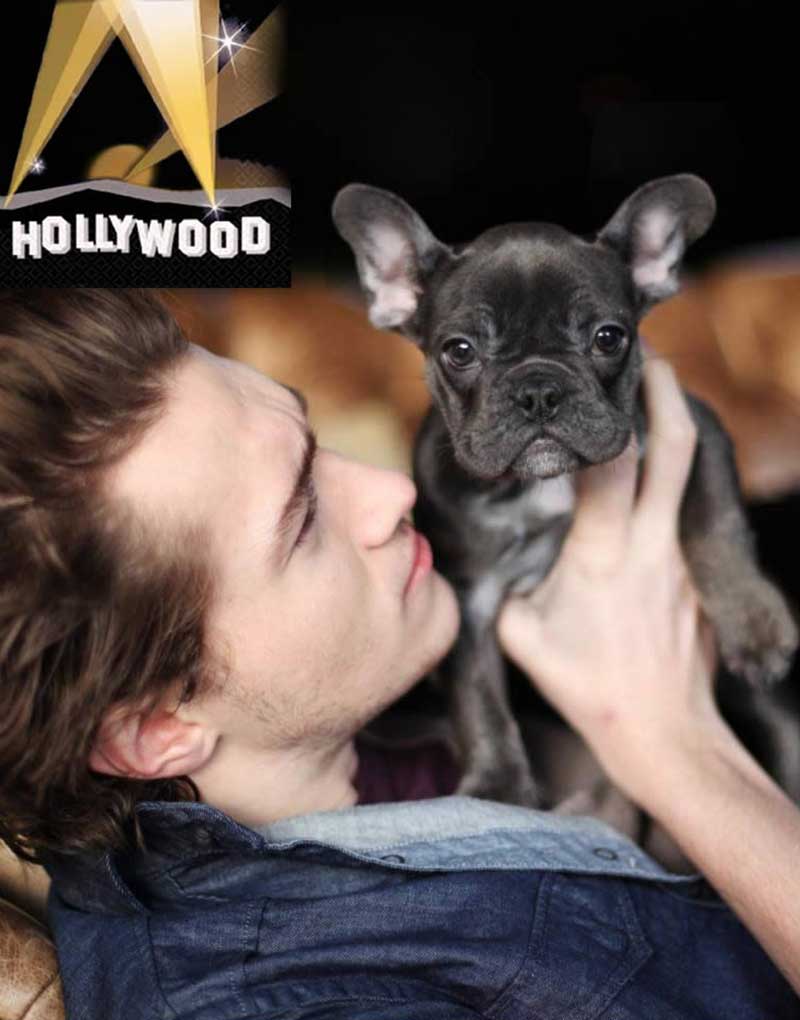 Braison Cyrus (Miley Cyrus' brother) with Shrinkabulls Blue Ivy at photo shoot