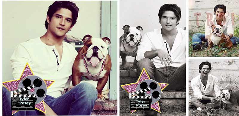 Titan with Tyler Posey (even a Teen Wolf can't resist a Shrinkabull's English Bulldog)