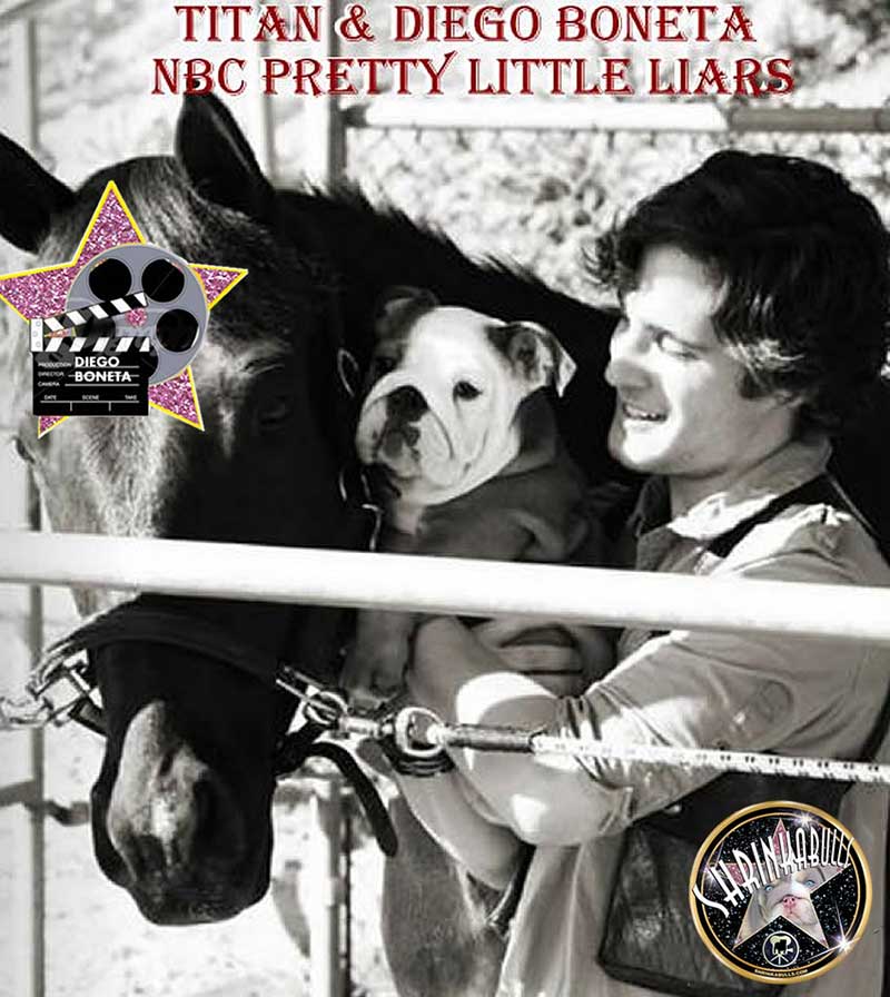 Diego Boneta of NBC's Pretty Little Liars with Shrinkabull's Titan